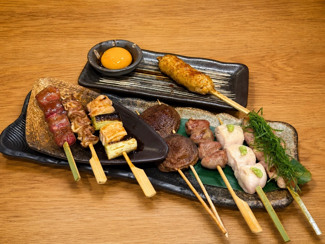 Chef’s Selection of 8 Charcoal-Grilled Yakitori Skewers